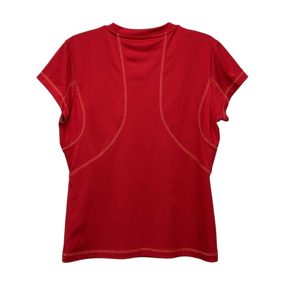 Fila Sport Top Women's Sz L Red Contrast Stitching Athletic Fit Running Workout - Picture 5 of 7